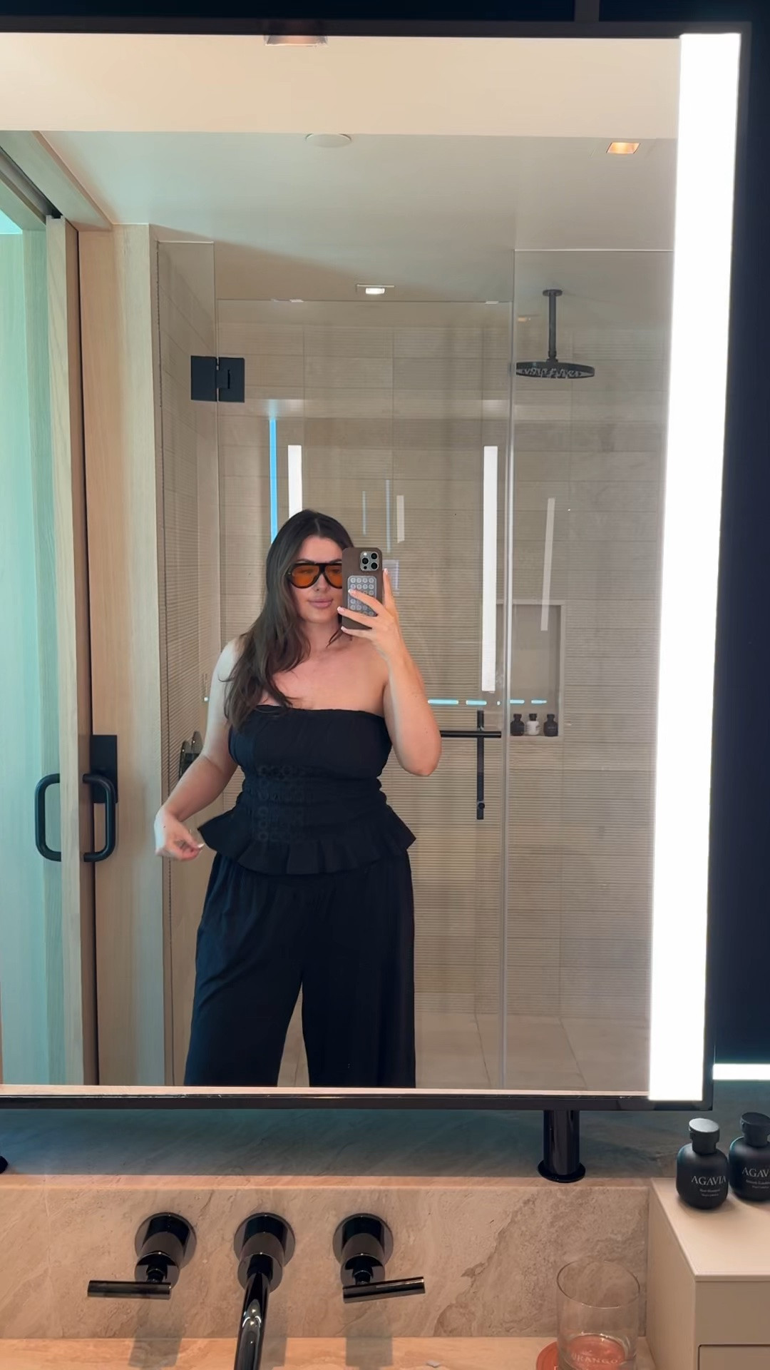 Black stretchy matching set wearing large 🖤

#LTKootd #LTKgrwm