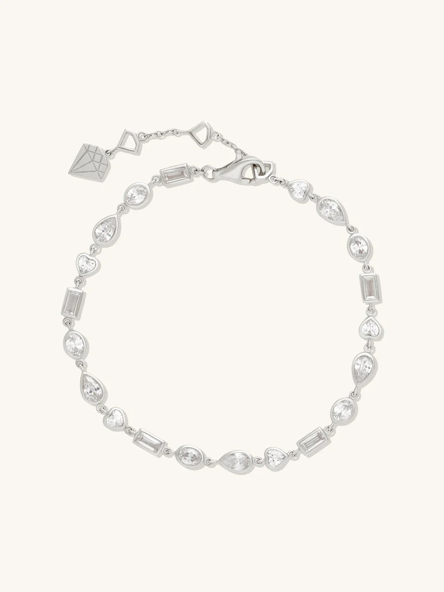 Multi Bezel 925 Sterling Silver Bracelet | Wanderlust + Co | Wanderlust + Co