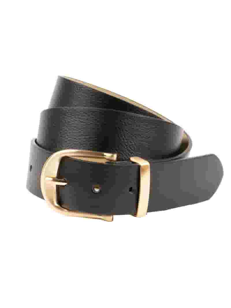 Time and Tru Women's Metal Loop Belt, Black - Walmart.com | Walmart (US)