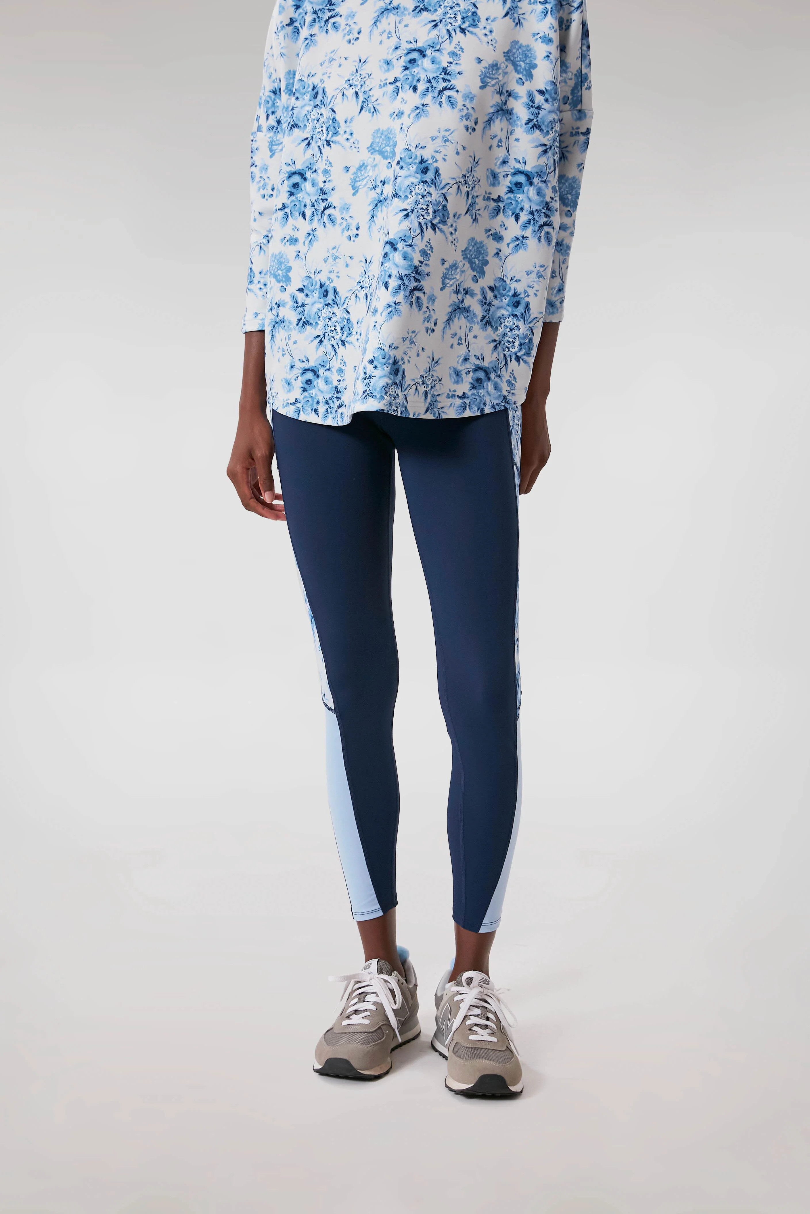 Navy Blue Bouquet High Rise Flex Compression Legging | Tuckernuck (US)