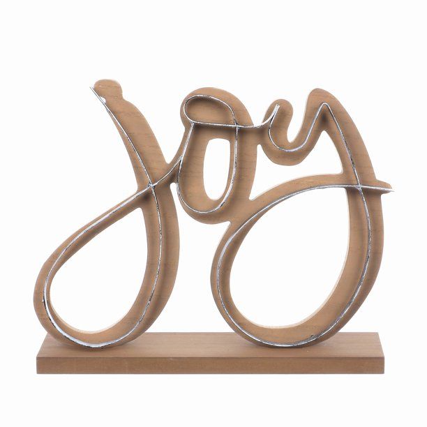 Holiday Time Wd/mtl Joy Table Top. | Walmart (US)