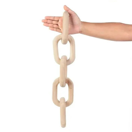 Sofullue Wood Chain Link Decor Coffee Table Desktop Decorative Wooden Chains | Walmart (US)