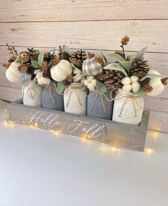 Fall Decor/Buffalo Plaid Decor/Fall Centerpiece/Fall Table Centerpiece/Fall Kitchen Decor/Thanksg... | Etsy (US)