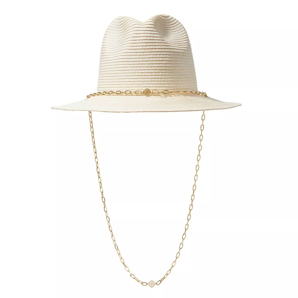 Kendra Scott Pasleigh Panama Chain Chin Strap Hat - White | Target