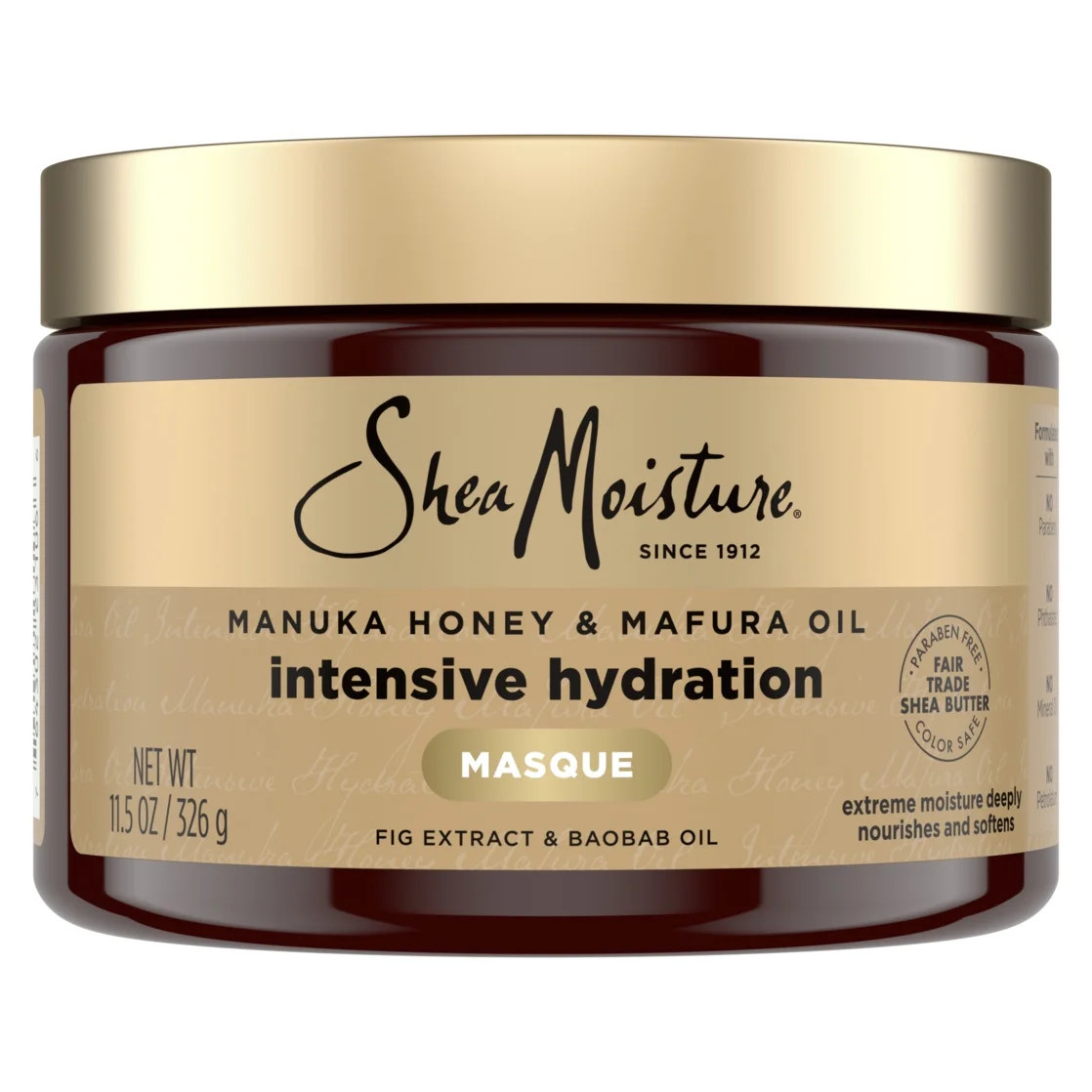 SheaMoisture Intensive Hydration Hair Masque Manuka Honey & Mafura Oil, 11.5 fl oz | Walmart (US)