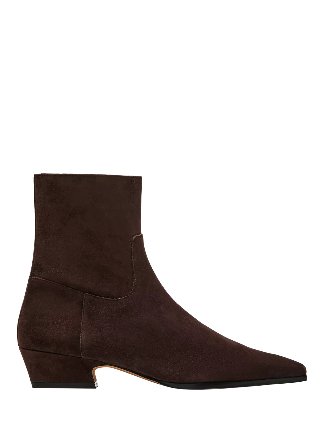 Steve Madden Dusty Suede Ankle Boots, Chocolate Brown | John Lewis (UK)