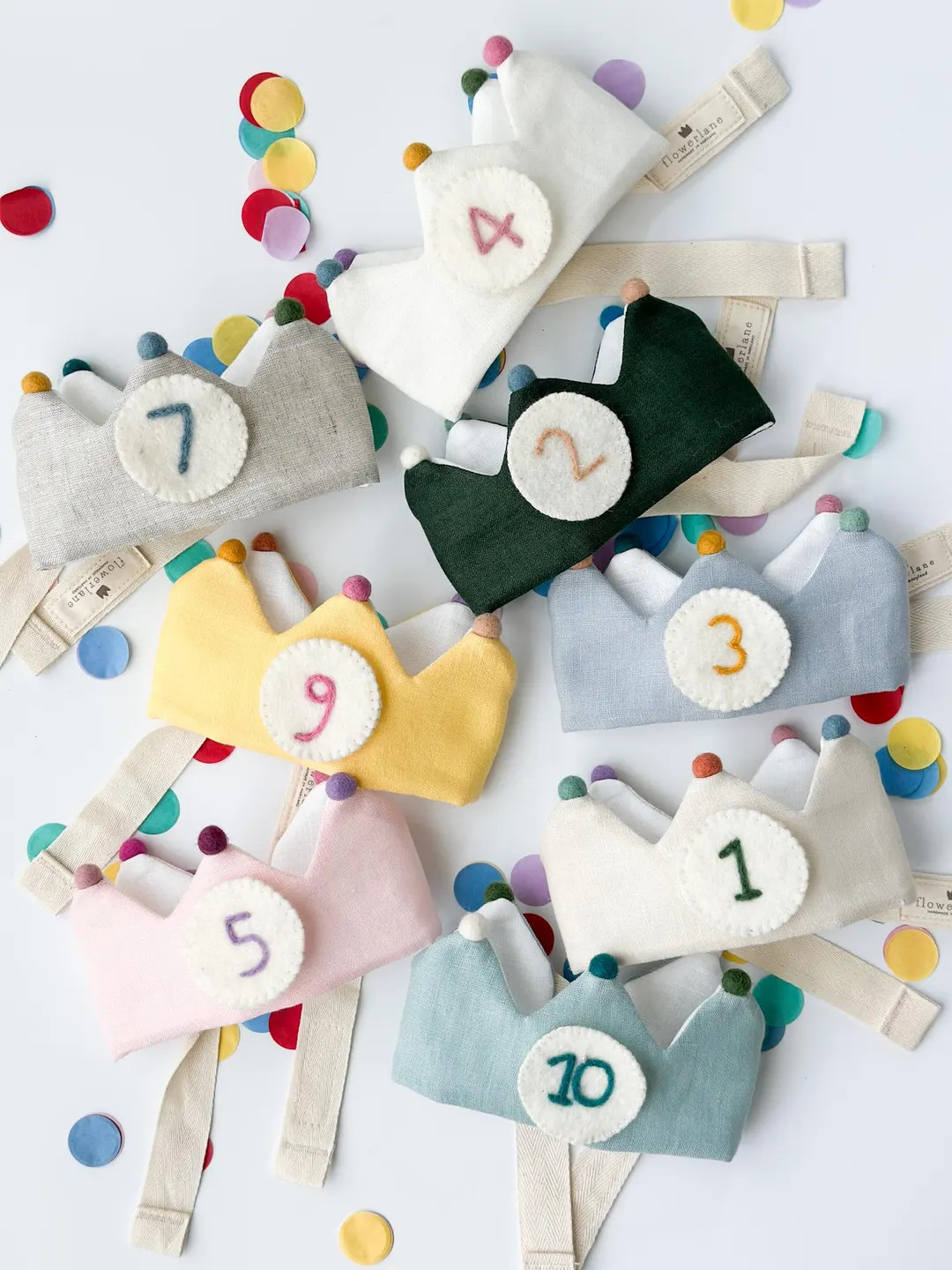 Birthday Crown With Pom Poms and Interchangeable Numbers - Etsy | Etsy (US)