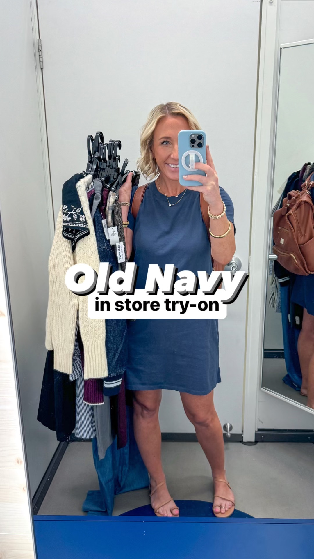 Old Navy in store try-on haul:
1. Pull on work pants - size XS (runs more on the bigger side) // embroidered blouse - size XS (also runs on the bigger side).
2. Pull on work pants - size XS // puff sleeve top - size small (could have done an xs).
3. Plaid skirt - size small // cardigan - size XS.
4. Plaid skirt - size small // sweater not available yet!
4b. Denim bomber jacket - size XS.
5. Embroidered dress - thought I grabbed a small, but this was a medium. But it is lightweight, but lined so not see through!
6. Denim jumpsuit - size small // white ribbed tee - size small.
** dress from beginning - size small  
• heels - tts (Nordstrom sale!)
• boots - old  

#LTKWorkwear #LTKVideo #LTKSeasonal