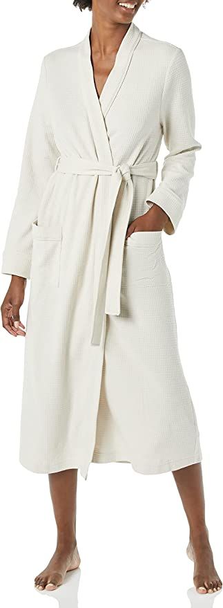 Amazon Essentials womens Lightweight Waffle Full-Length Robe (Available in Plus Size) | Amazon (US)