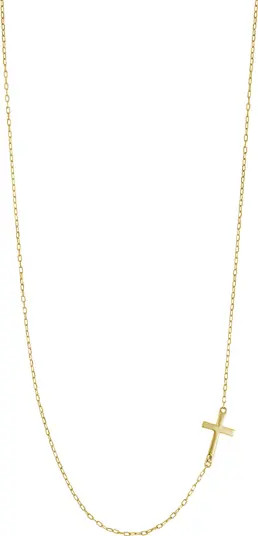 Bony Levy Sideways 14K Gold Cross Pendant Necklace | Nordstrom | Nordstrom