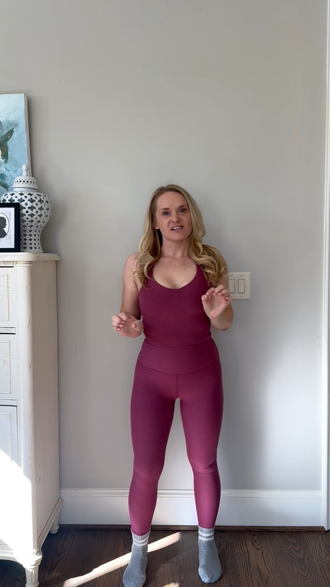 Something about a matching workout set always makes me feel more put together. This one is so good! The material is soft and super supportive. I love how high waisted the leggings are and then the built in bra. 

#LTKmomlife #LTKfitnessgoals #LTKootd