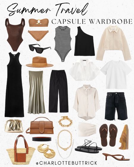 My summer travel capsule wardrobe that will fit in a carry on! Items are linked in my ‘travel capsule’ collection 

#LTKSeasonal #LTKeurope #LTKtravel