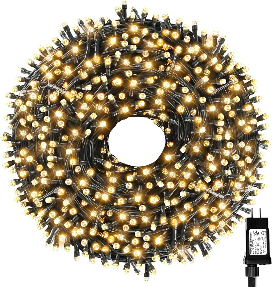 Tcamp 105FT 300LEDs Christmas Tree Lights Outdoor Indoor String Lights End to End Plug, 8 Modes C... | Amazon (CA)