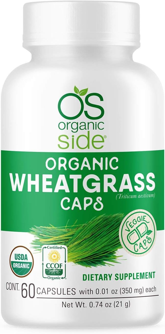 | Organic Wheatgrass Capsules | 60 Count | USDA Certified Organic, Non-GMO, Vegan Supplement for ... | Amazon (US)