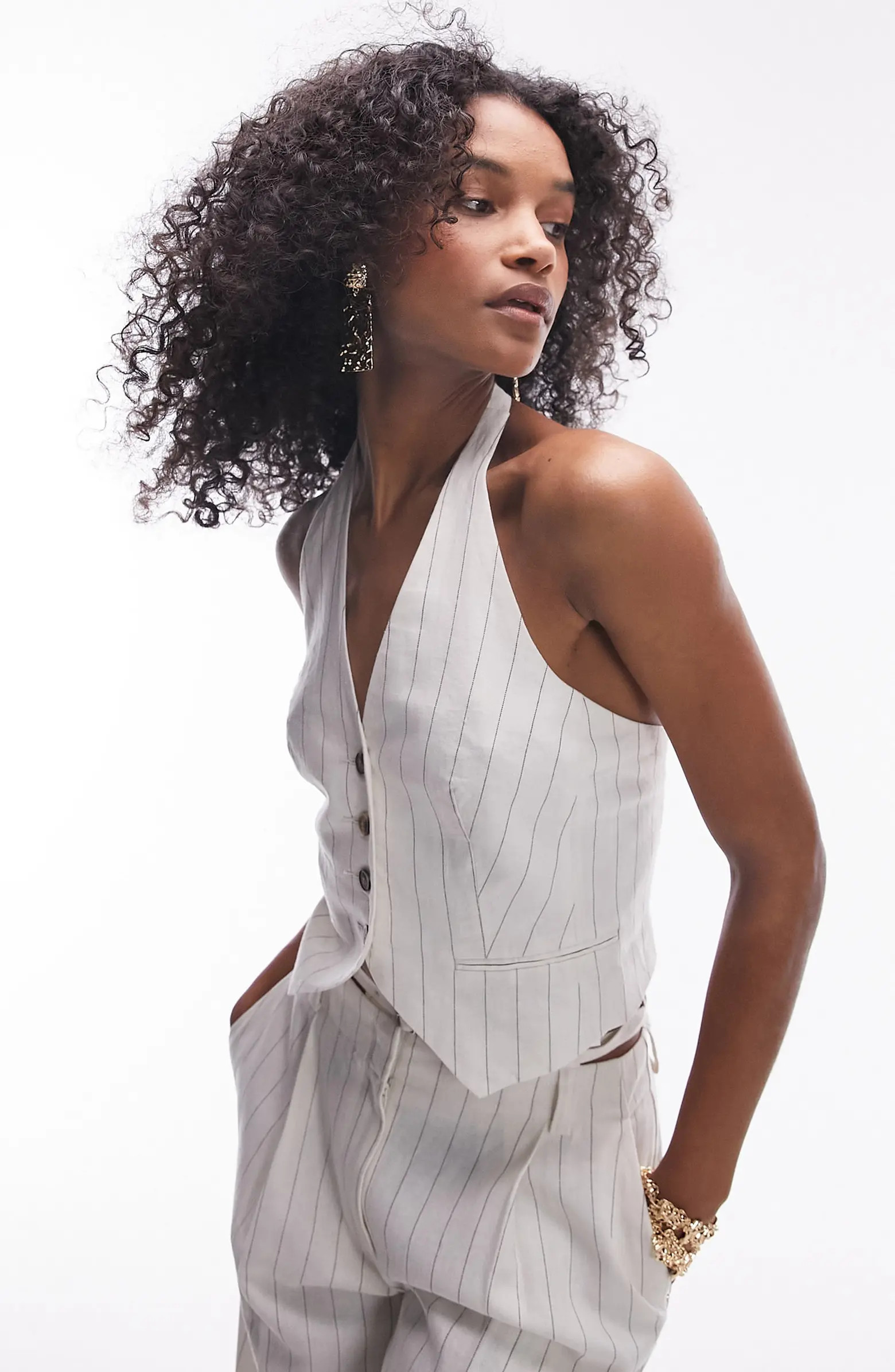 Halter Neck Waistcoat Vest | Nordstrom Rack