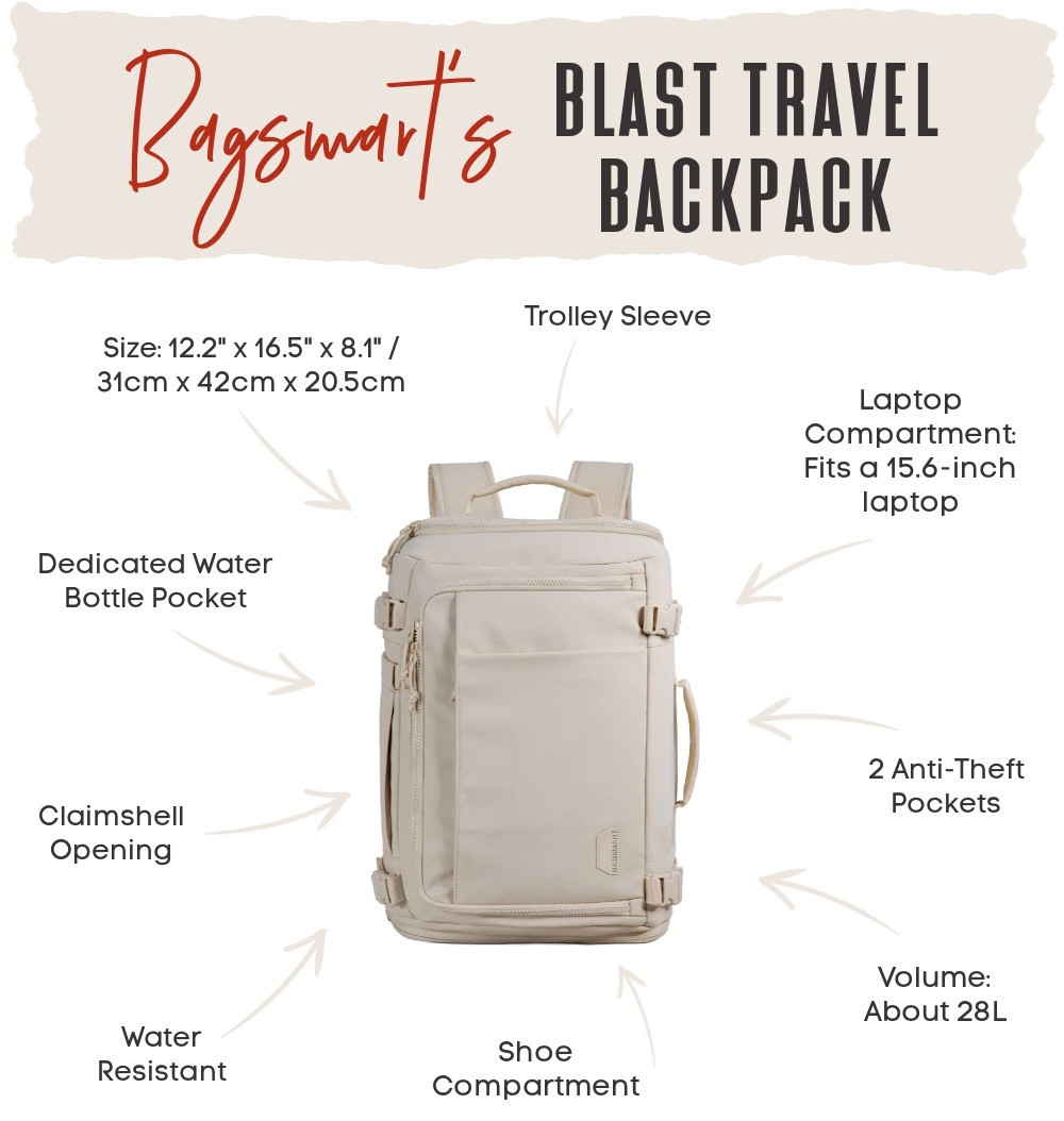 As a solo traveler and as a mom I’ve tested countless backpacks over the years and I’ve finally found one that actually delivers. The Bagsmart Blast 28L has quickly earned a spot as my go-to personal item for a reason: it’s surprisingly roomy without the bulk, super organized, and fits under the seat. 🙌

To test it out, I’ve traveled with this backpack on three different trips:

1️⃣ El Salvador – No strategic packing, I stuffed it to the brim with random items just to see how much it could handle. It fitted more than I expected without looking bulky.

2️⃣ Mexico City Overnight – Traveled just with this backpack and easily packed clothes, toiletries, a jacket, and my straighteners with room to spare. Perfect as a main bag for short trips!

3️⃣ Conference in NYC – Traveled with the Bagsmart Getaway Carry-On and used the backpack for overflow. Didn’t even need the extra space. Super roomy combo!

Unexpected features not often see in bags at this price point:

✈️Top Exterior Pocket: My favorite feature! It fits my in-flight pouch and even has extra room for items like mini Play-Dohs (if you travel with kids, you know)

✈️ Water Bottle Pocket: Fits up to a 30oz bottle—and looks sleek doing it

✈️ Exterior Laptop Sleeve: Easy access so no holding up the line at security

✈️ Clamshell Opening for full suitcase-style access that easily fits the Bagsmart’s slim packing cubes

✈️ Compression Straps: Helps slim it down to fit under the seat
✈️ Durability: Water-resistant and made of ripstop nylon. I spilled coffee all over it before filming a YouTube review 😅 and it wiped clean with no issue.

🎨I chose the beige neutral tone as it pairs perfectly with my other luggage and outfits. It looks elevated—not like a sporty student backpack—and works well in lounges, business settings, or casual travel. Stylish and functional? Rare combo.

📌 Final Verdict: This might be the most functional personal item I’ve ever used. If you want space, structure, and sleek style all in one, the Blast 28L is seriously worth checking out.

@bagsmart_official #ad 


#LTKTravel #LTKItBag