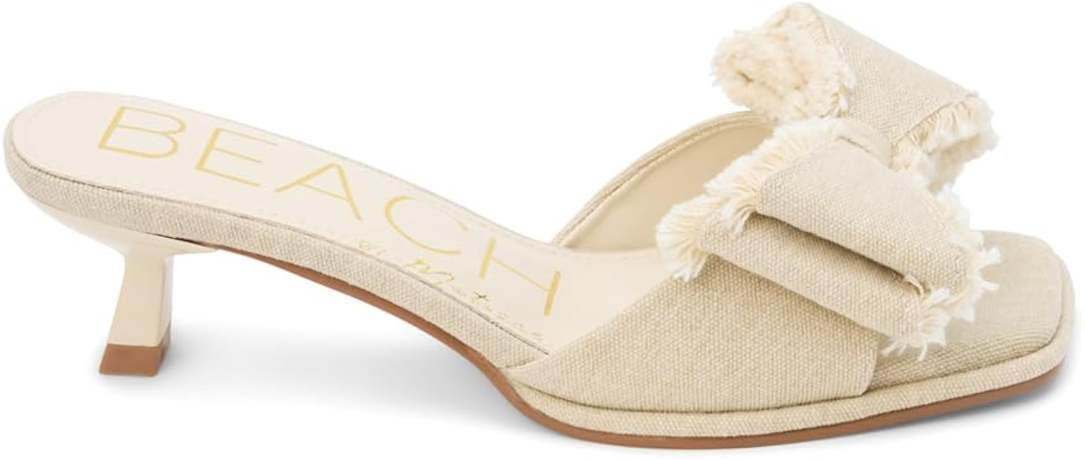 BEACH by Matisse Womens Penelope Square Toe Kitten Pumps Dress Casual Low Heel 1-2" - Off White | Amazon (US)