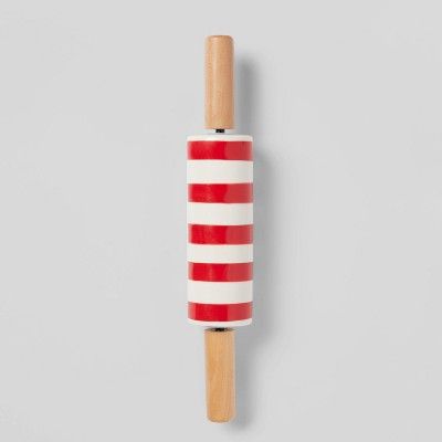 Stoneware Mini Striped Kitchen Rolling Pin - Threshold™ | Target