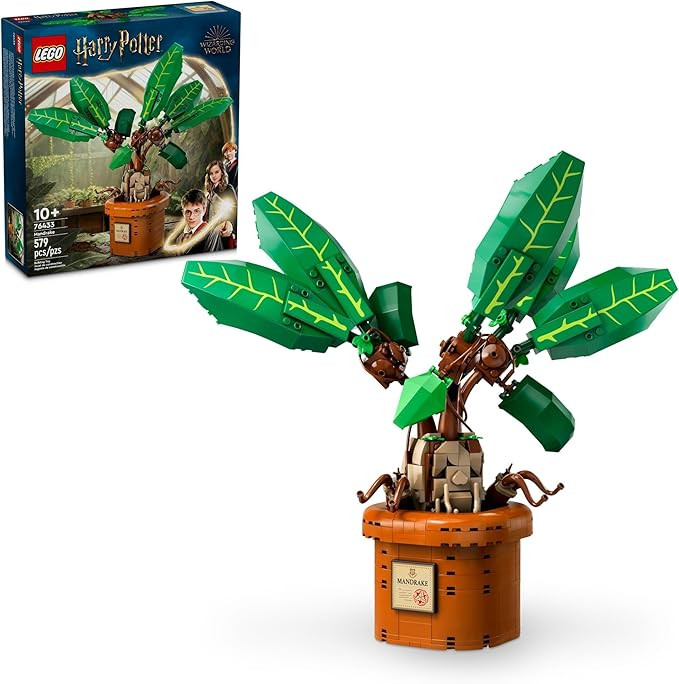 LEGO Harry Potter Mandrake Figure & Pot Plant Toy, Harry Potter Collectible Gift Idea for Kids, M... | Amazon (US)
