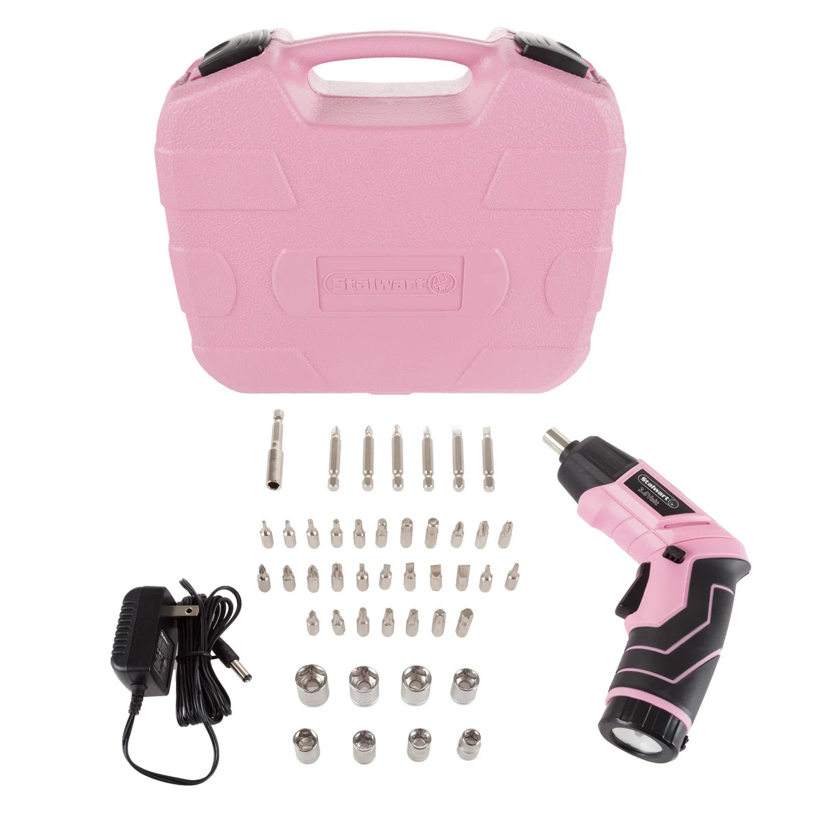 Stalwart Pivoting Electric Screwdriver - Cordless Power Tool Set with 3.6V Lithium Battery and LE... | Wayfair North America