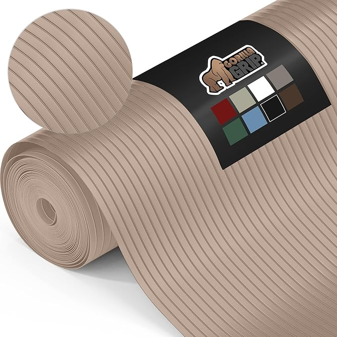 Gorilla Grip Ribbed Drawer and Shelf Liner for Cabinet, Non Adhesive Waterproof Protection for Ki... | Amazon (US)