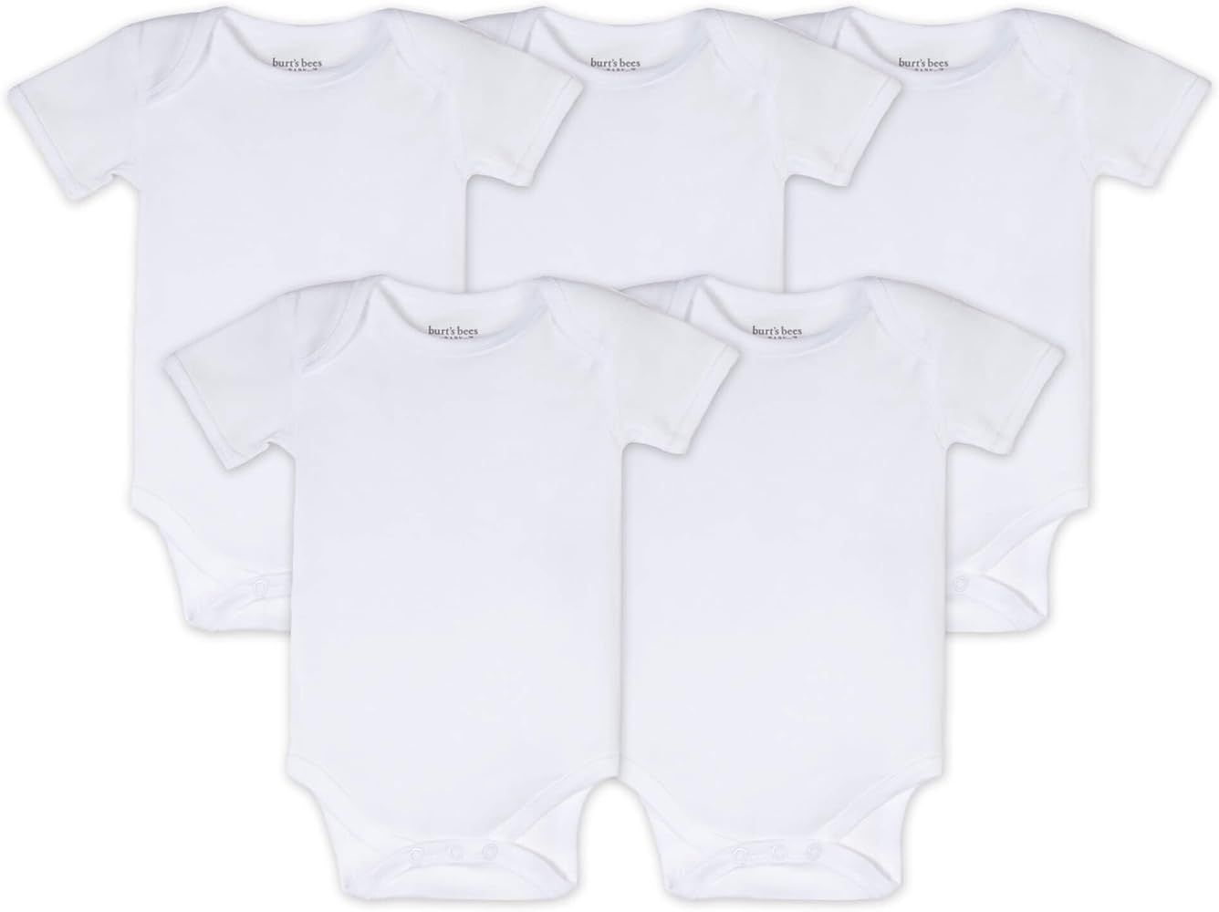 Burt's Bees Baby Unisex Baby Bodysuits, 5-pack Short & Long Sleeve One-pieces, 100% Organic Cotto... | Amazon (US)