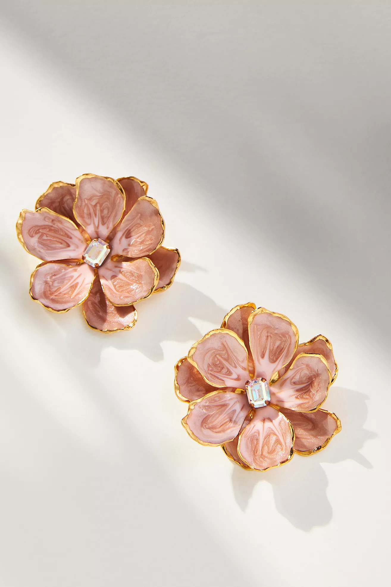 The Pink Reef Handpainted Earrings | Anthropologie (US)
