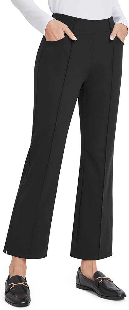 G4Free Yoga Dress Pants for Women Wide Leg Ankle Pants with Pockets Strechy Casual Loose Flare Wo... | Amazon (US)