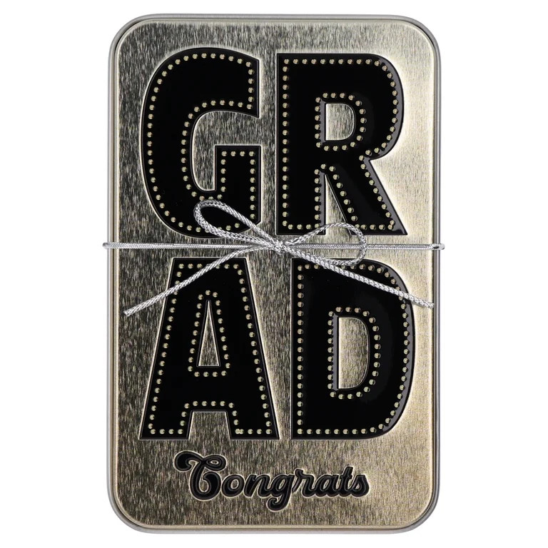 Congrats Grad Tin Gift Card Holder, Black and Gold, Graduation by Way To Celebrate | Walmart (US)