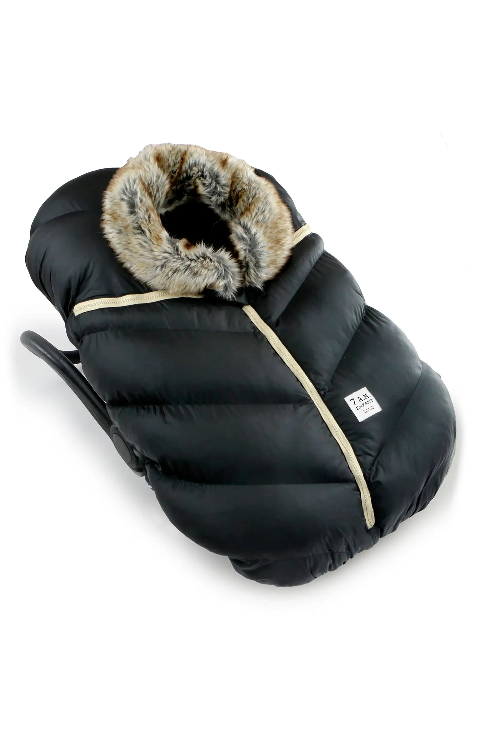 Water Repellent Faux Fur Trim Car Seat Cocoon | Nordstrom