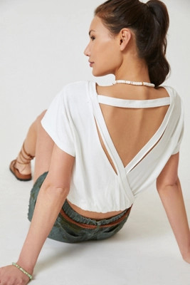 Pilcro Open-Back Bubble Top | Anthropologie (US)
