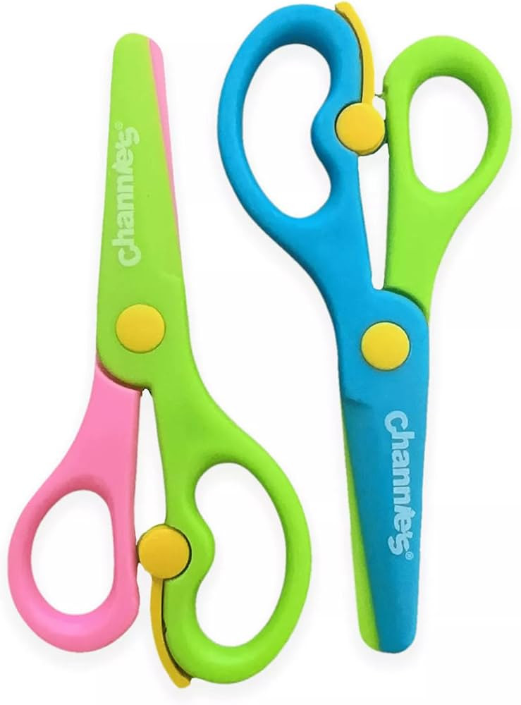 Channie's Safety Scissors for Small Hands (Ages 3-5) - Kid-Safe Plastic Training Scissors for Pre... | Amazon (US)