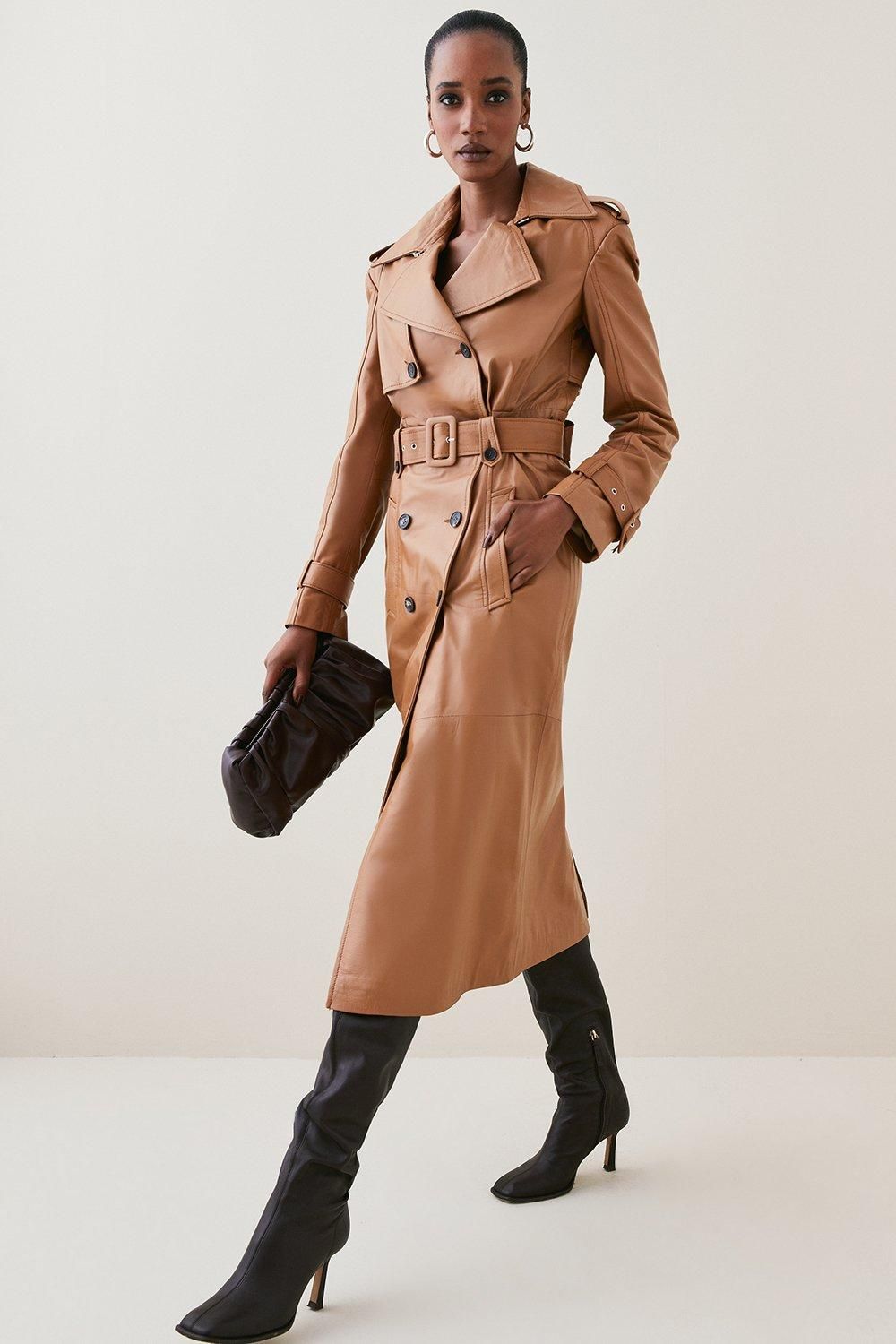 Leather Multiway Trench And Skirt | Karen Millen US