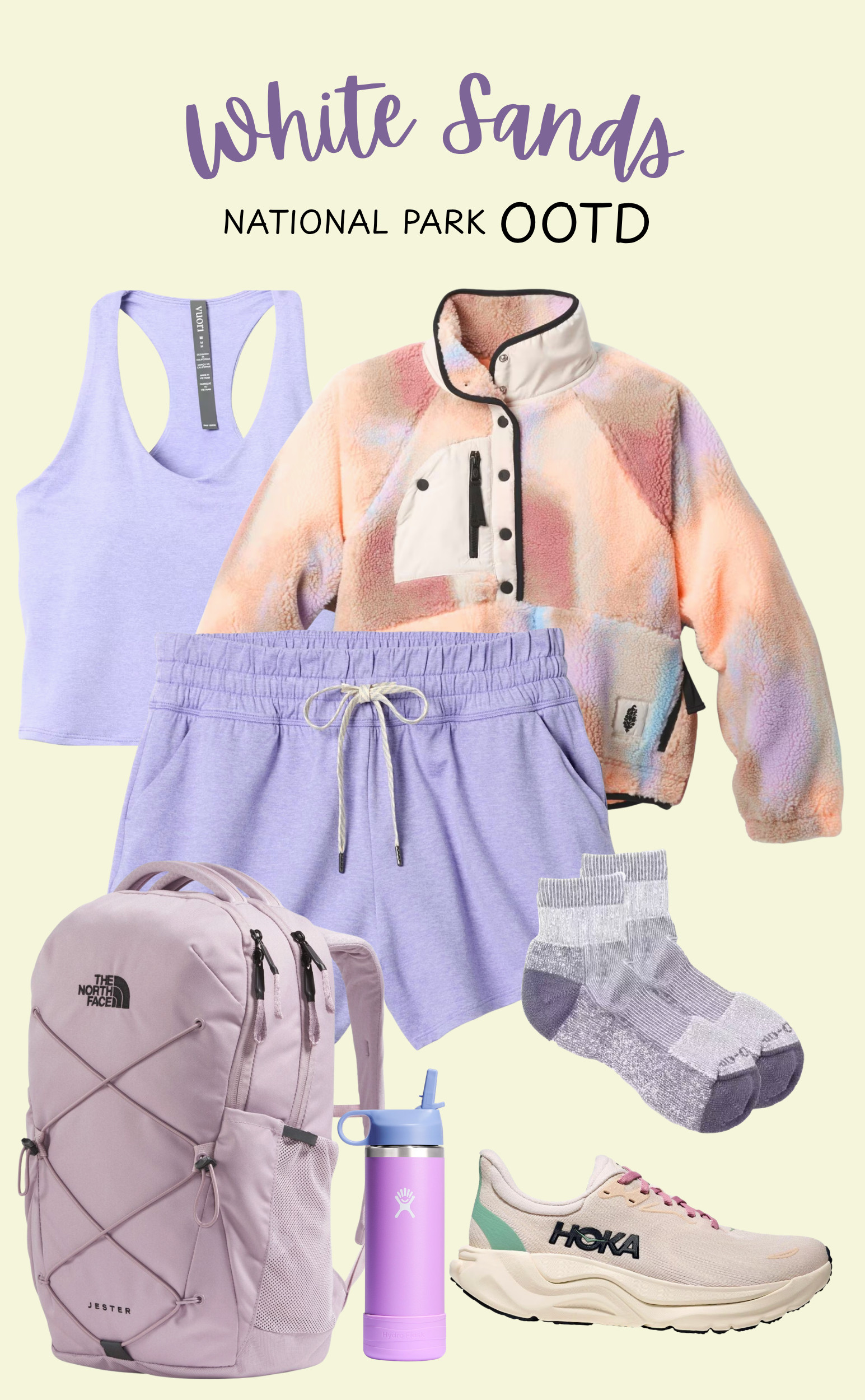 White Sands National Park Outfit💜🤍

White Sands National Park outfit, national park outfit, hiking outfit women, hiking clothes, women's hiking outfit, pastel hiking outfit, cozy fleece, hiking fleece, HOKA hiking shoes, trail outfit, outdoor outfit, hiking gear, desert hiking outfit, adventure outfit, national park style 

 #LTKootd #LTKActive #LTKTravel