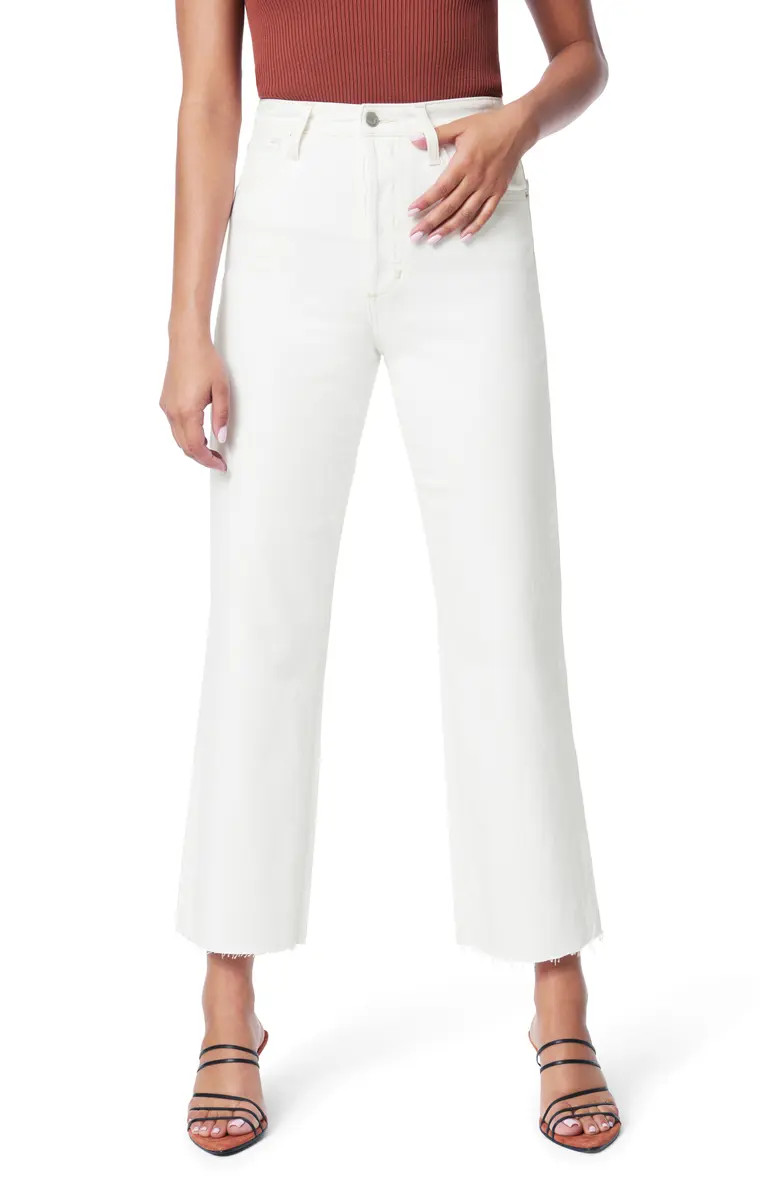 The Blake High Waist Raw Hem Crop Wide Leg Jeans | Nordstrom