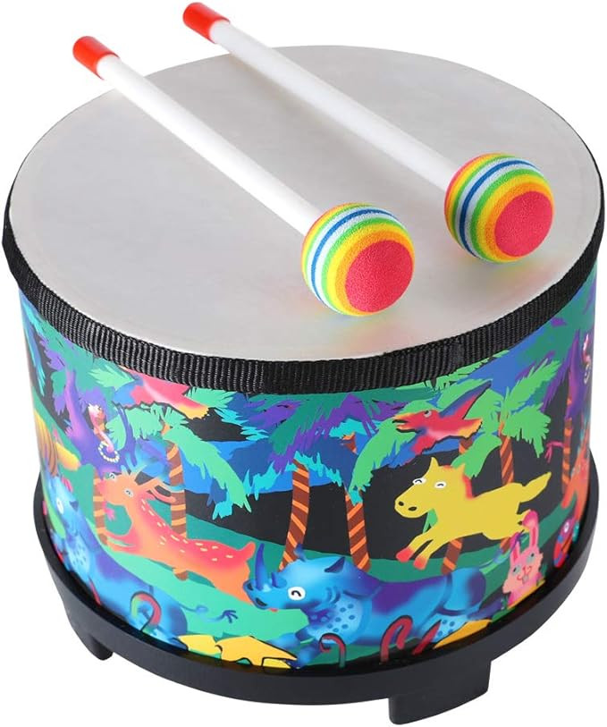Floor Tom Drum for Kids 10 inch Percussion Instrument Music Drum with 2 Mallets for Baby Children... | Amazon (US)