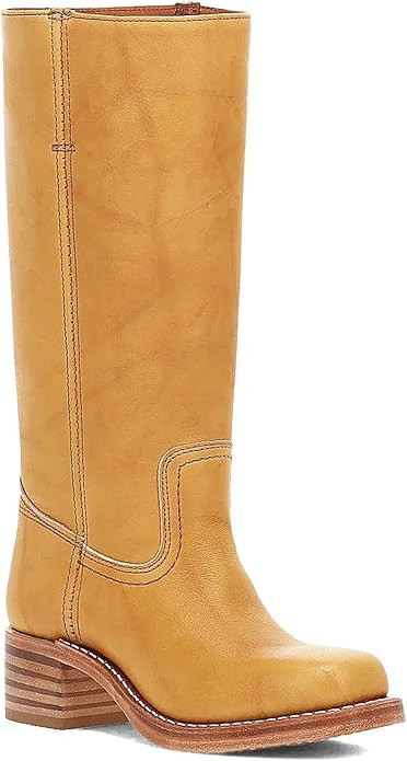 UBWDU Women's Knee High Boots Chunky Block Heel Long Boots Square Toe Low Heel Boots for Women | Amazon (US)