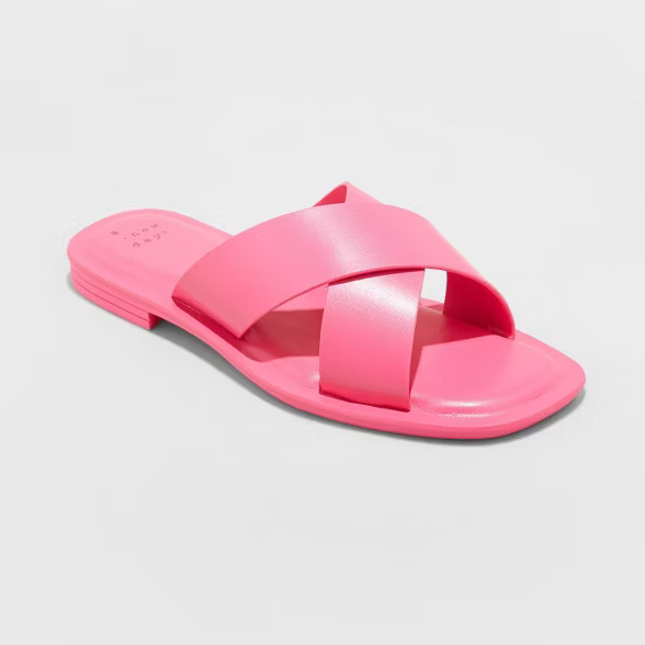 Women's Lennon Crossband Slide Sandals - A New Day™ | Target