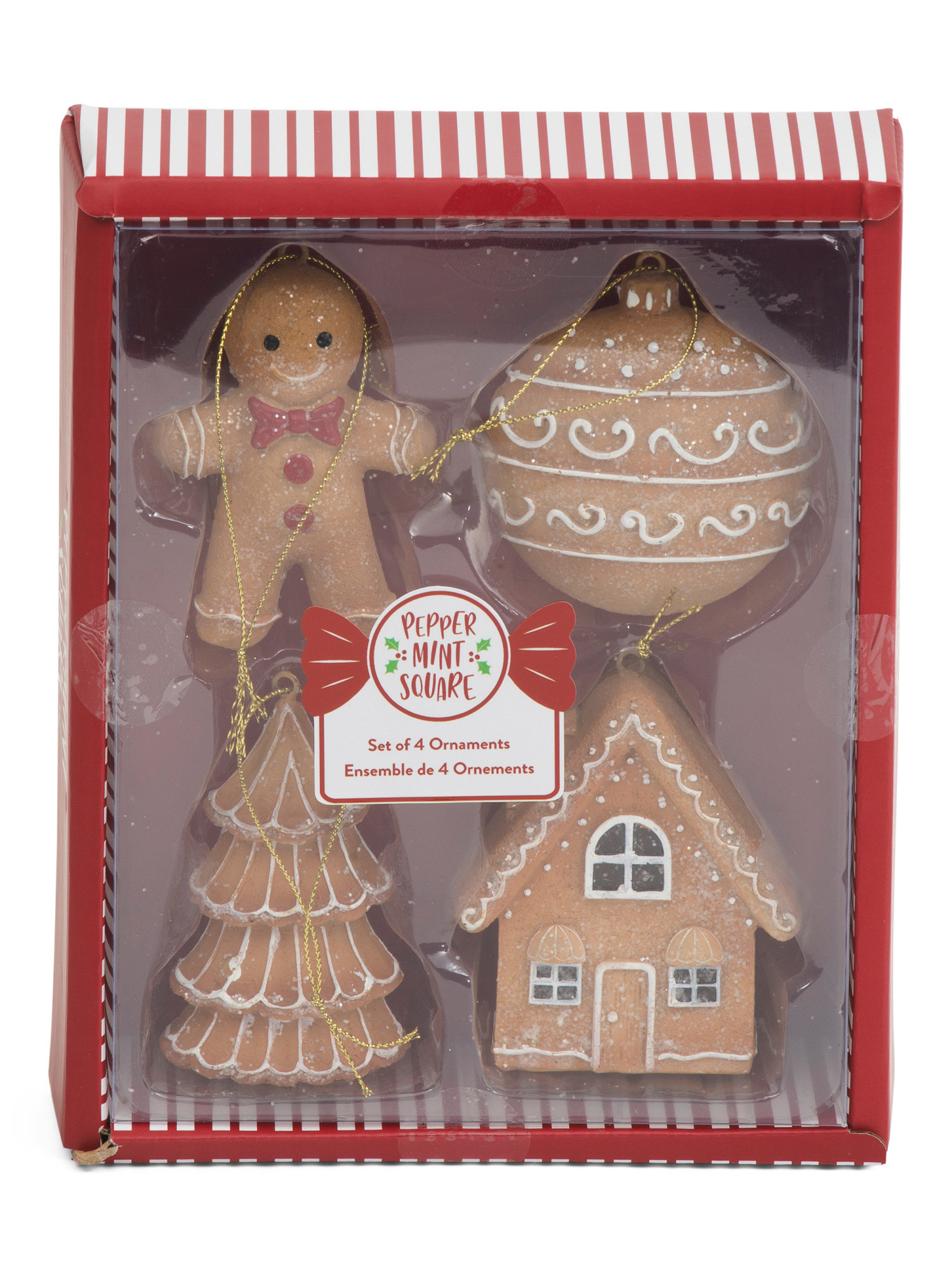Set Of 4 Gingerbread Ornaments | TJ Maxx