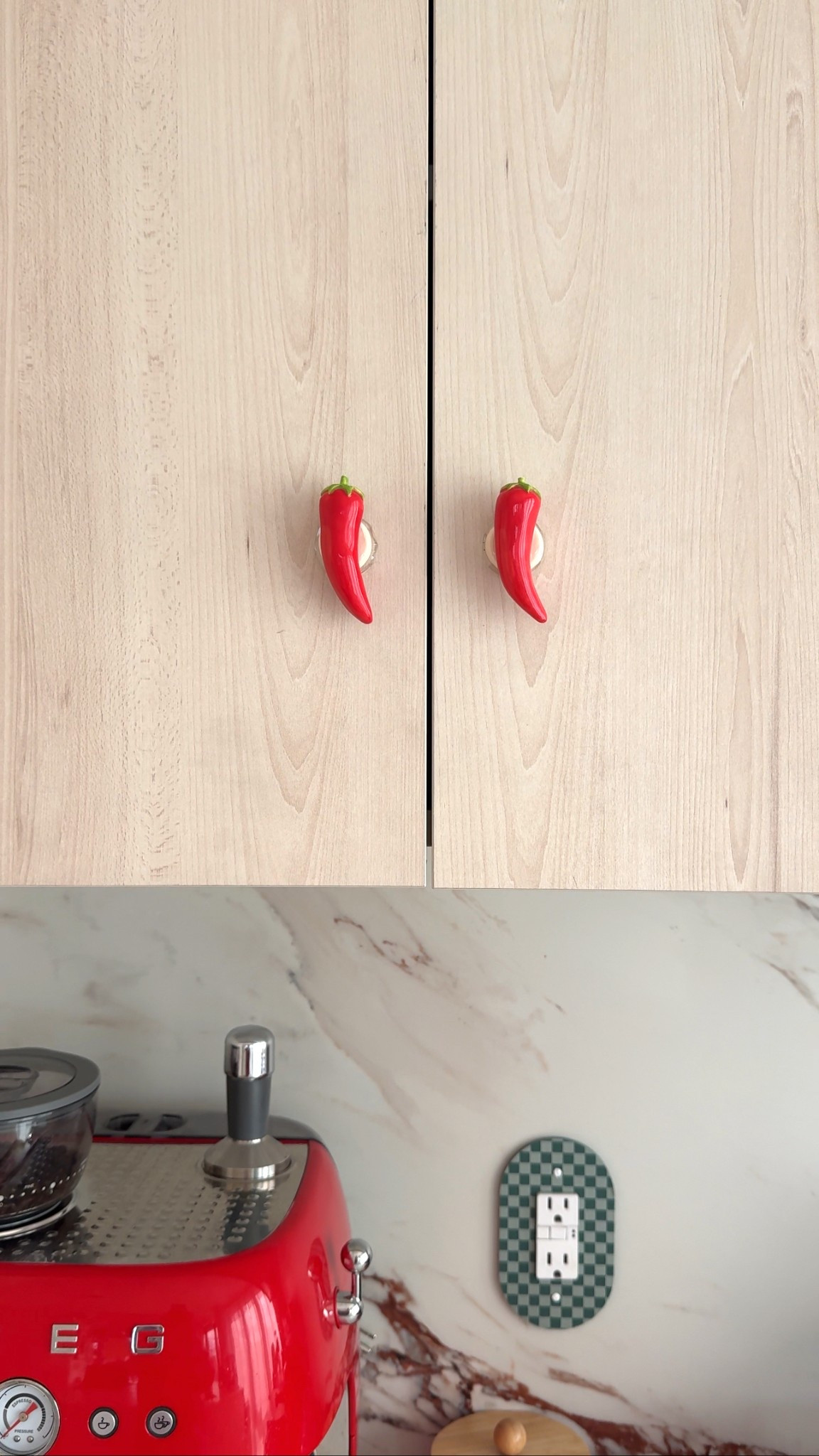 Chilli pepper knobs - customized with a flat back for renter friendly update.

#LTKHome