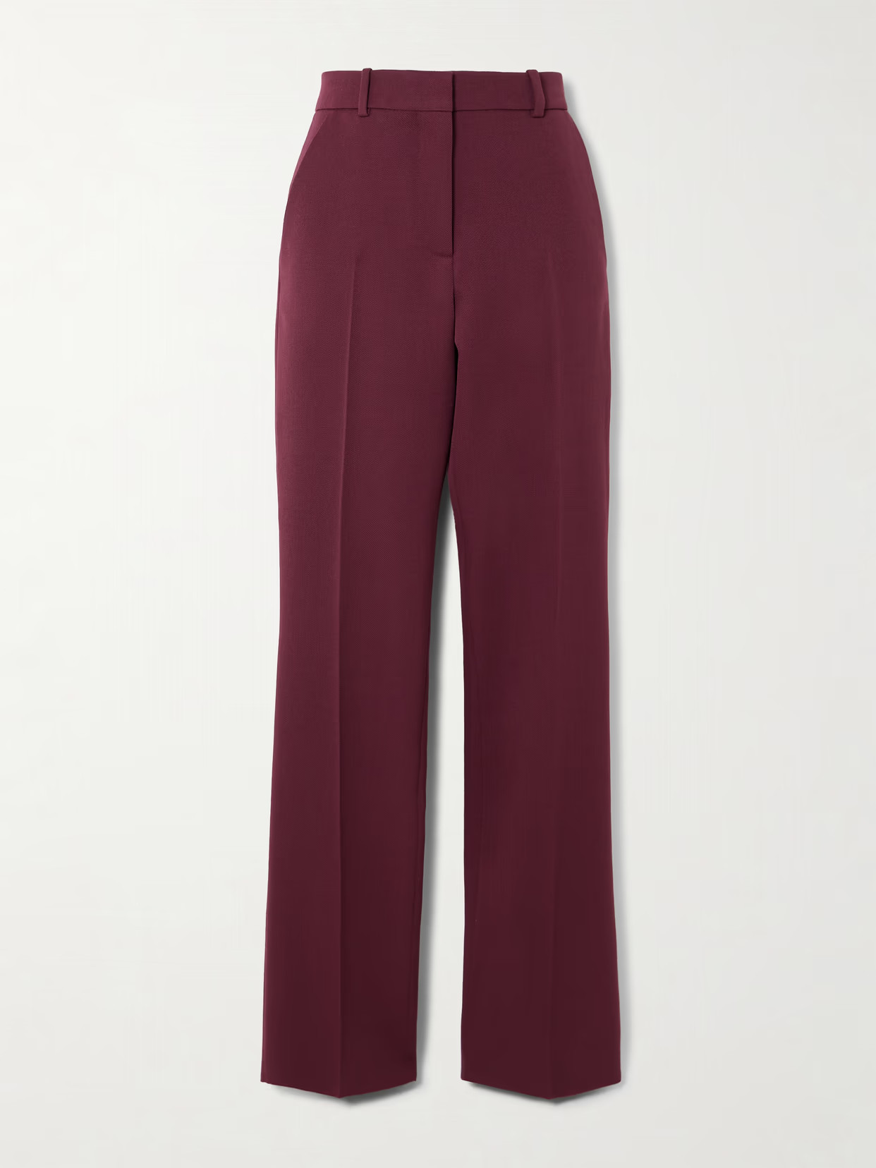 Veronica de Piante - Mick Wool-twill Straight-leg Pants - Burgundy | NET-A-PORTER (US)