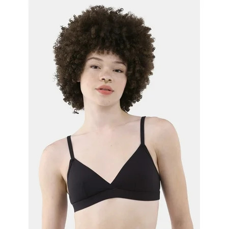No Boundaries Fit Stretch Triangle Bralette Sizes XS-3XL | Walmart (US)