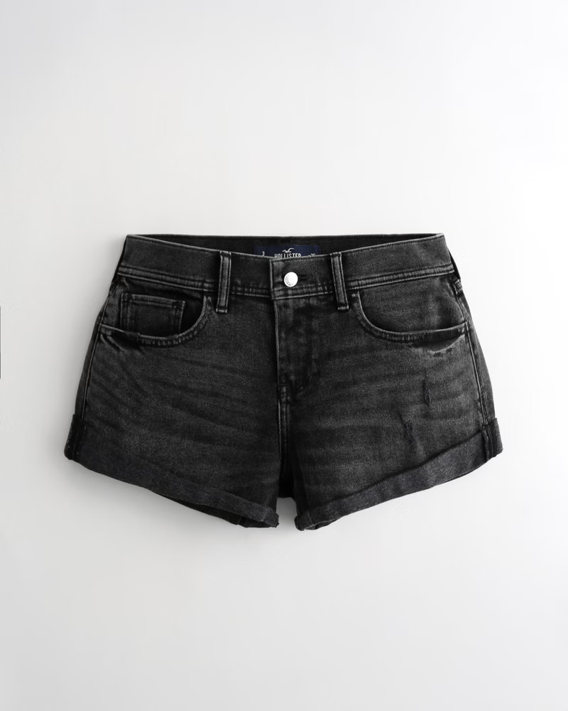 Vintage Stretch Low Rise Slouchy Denim Boyfriend Shorts | Hollister (US)
