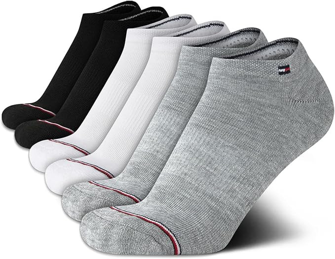 Tommy Hilfiger Womens No Show Socks - 6 Pack Cotton Blend Cushioned Low Cut Socks for Women for S... | Amazon (US)