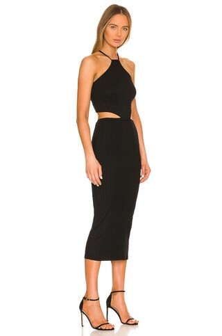 LNA Emmy Midi Dress in Black from Revolve.com | Revolve Clothing (Global)
