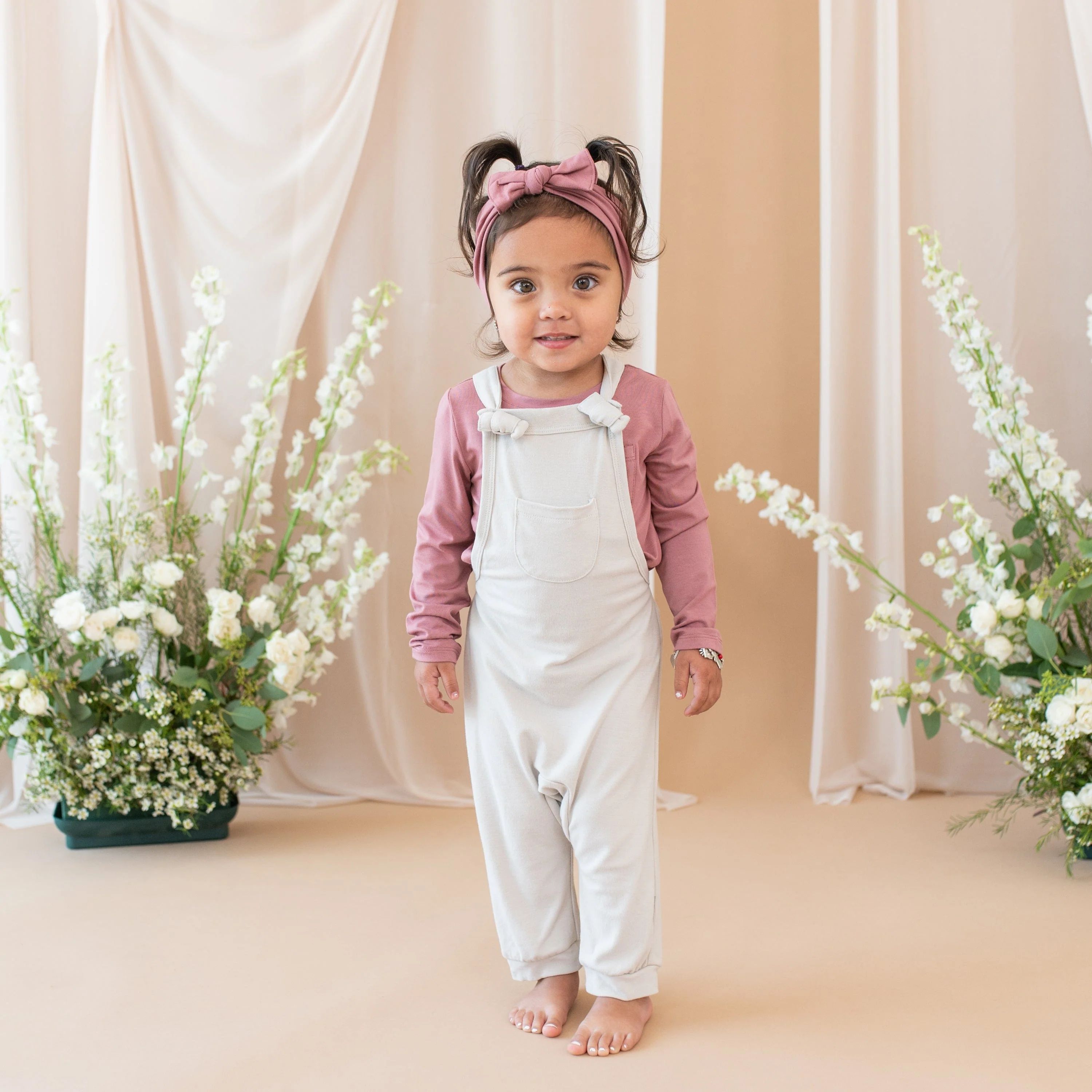 Bamboo Jersey Overall in Oat | Kyte BABY