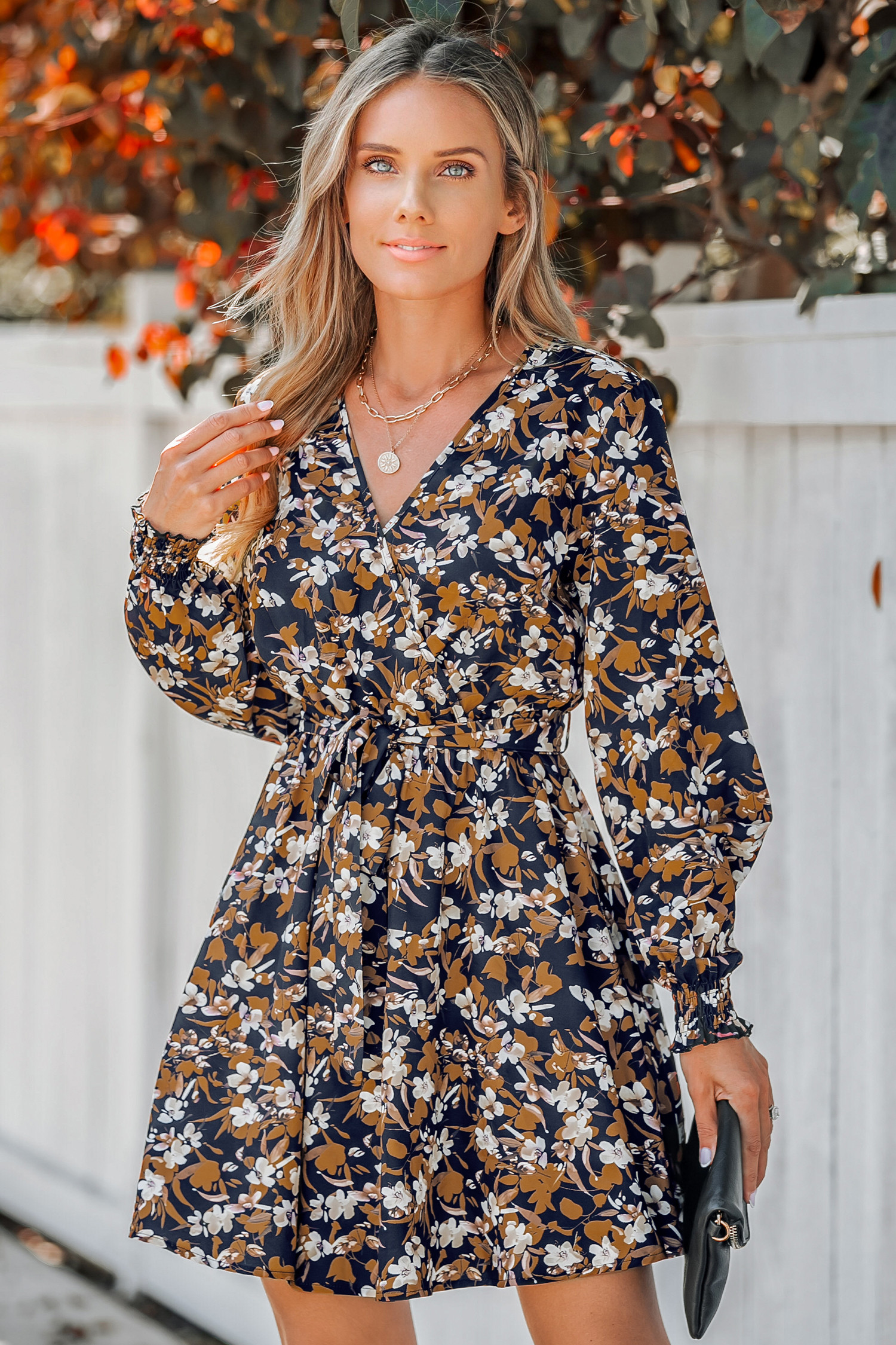 Belted Floral Print A-line Mini Dress | Cupshe US