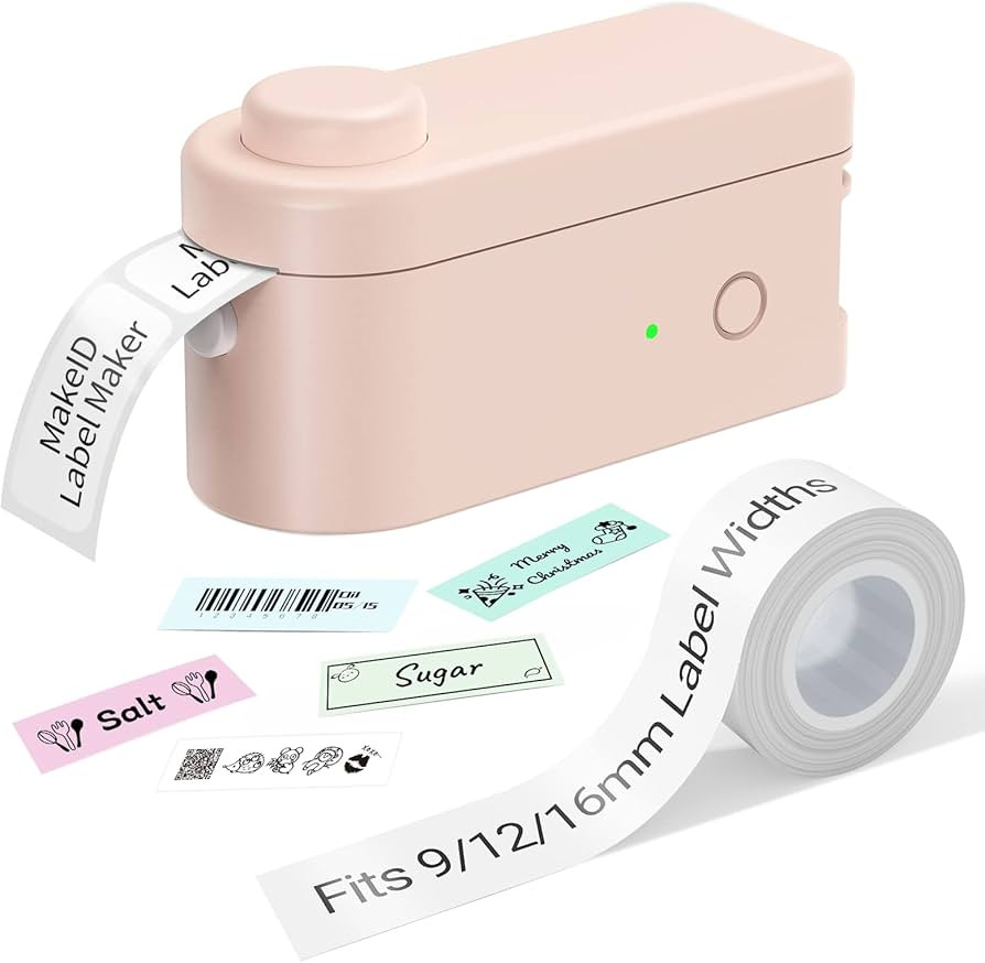Makeid Label Maker Machine with Tape - Compatible with 9/12/16mm Waterproof Tape, Portable & Rech... | Amazon (US)