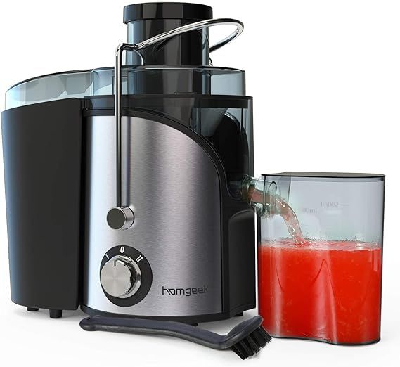 Juicer, Homgeek Vegetable Juicer Machines, Dual Speed Small Juicer 400W with Anti-drip Kit Design... | Amazon (US)