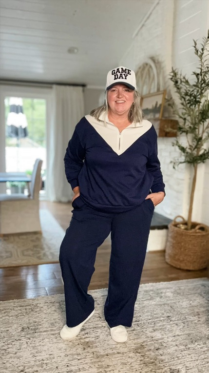 Plus-size matching sets from @Lane Bryant will have you sitting pretty and comfy on the sidelines in the best possible way. 

Wearing a 14/16 in both pieces. 

Measurements for size reference:
5’5” || Bust 44” || Waist 39.5|| Hip 51”

#LTKOver40 #LTKMidsize #LTKPlusSize